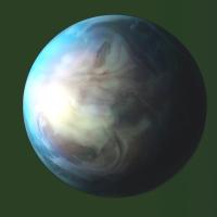 Planets of different sizes floating in space