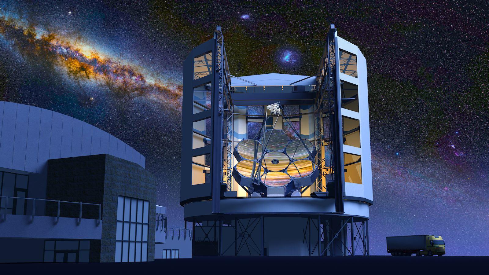 Artist rendering of the Magellan telescope