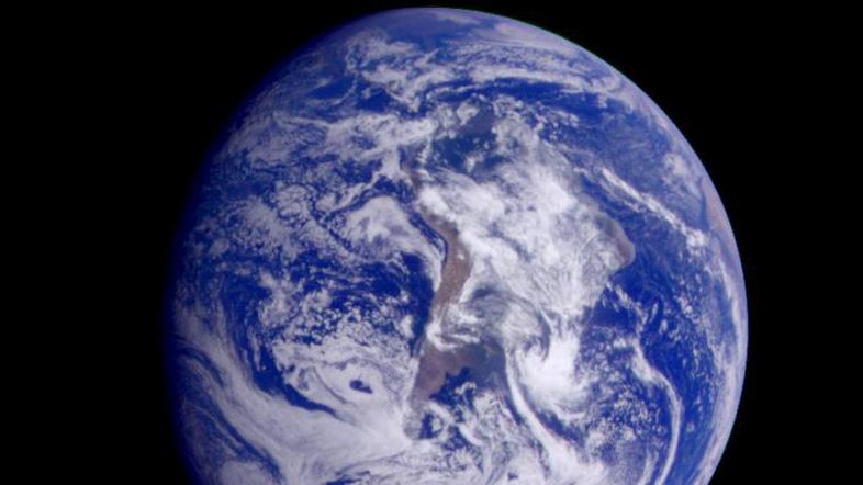Earth as seen from Galileo probe