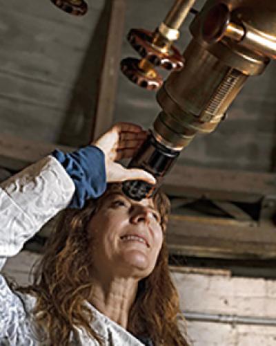 Lisa Kaltenegger, pictured at Cornell University's Fuertes Observatory.
